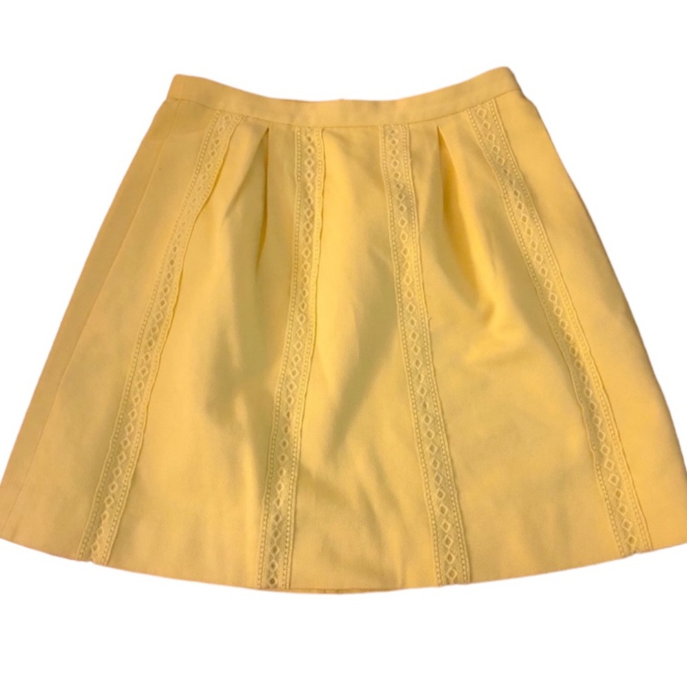J Crew Yellow Mini Skirt, Summer Skirt, Sz 00, 26”